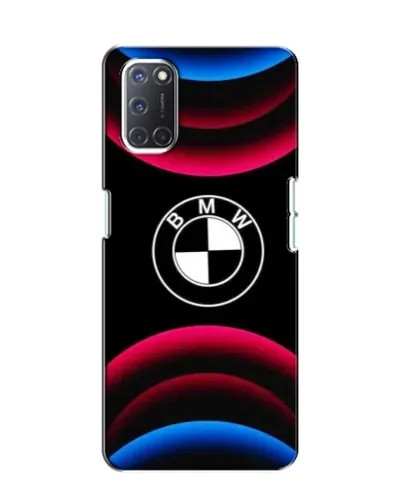 Чохол для OPPO A52 з картинкою «Логотип BMW та неонові дуги»