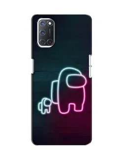 Чохол для OPPO A52 з картинкою «Among Us неон-арт»