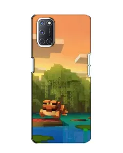 Чохол для OPPO A52 з картинкою «Майнкрафт захід сонця»