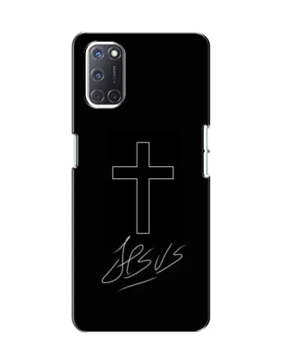 Чехол для OPPO A52 с картинкой «Графический крест Jesus» Чехол для OPPO A52 с картинкой «Графический крест Jesus»