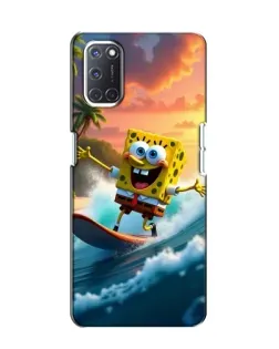 Чехол для OPPO A52 с картинкой «Губка Боб серфингист»