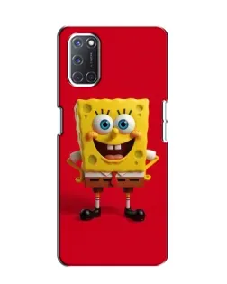 Чехол для OPPO A52 с картинкой «Спанч Боб на красном»