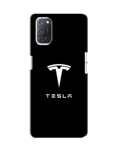 Чохол для OPPO A52 з картинкою «Tesla White Logo»