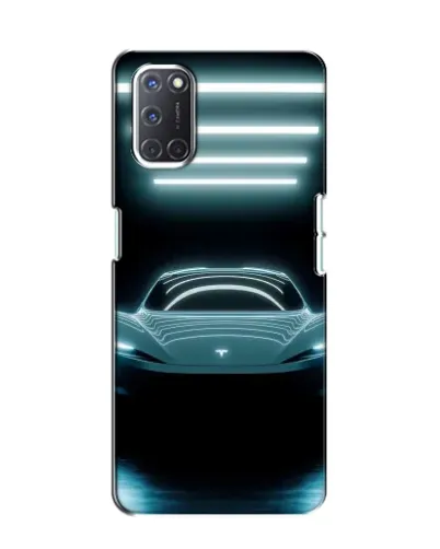 Чохол для OPPO A52 з картинкою «Tesla в неоні»