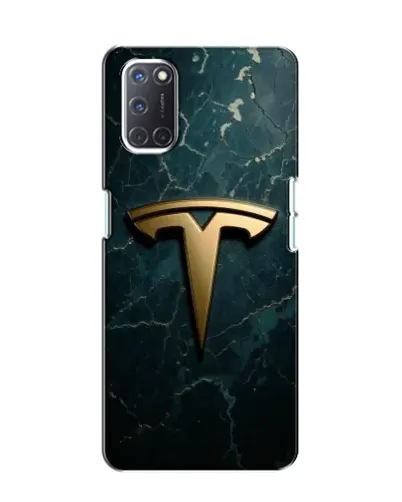 Чохол для OPPO A52 з картинкою «Мармурова Tesla Gold»