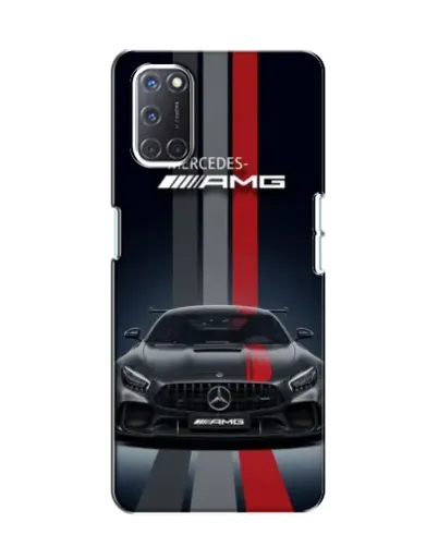 Чохол для OPPO A52 з картинкою «Mercedes — білий карбон»
