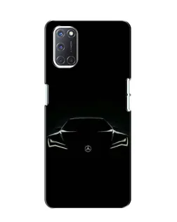 Чехол для OPPO A52 с картинкой «Mercedes — силуэт авто»