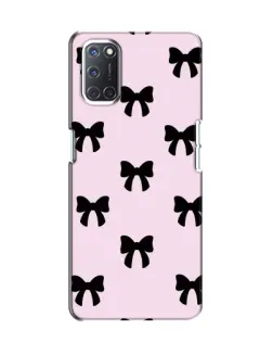 Чехол для OPPO A52 с картинкой «Черные банты Coquette»