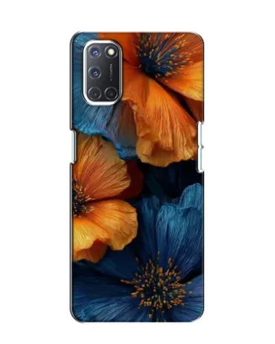 Чехол для OPPO A52 с картинкой «Яркая сине-оранжевая флора» Чехол для OPPO A52 с картинкой «Яркая сине-оранжевая флора»