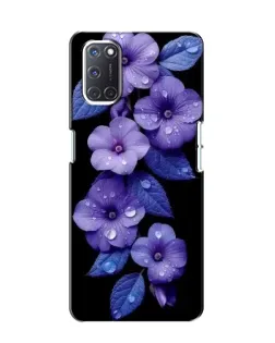 Чохол для OPPO A52 з картинкою «Фіолетові квіти з росою»
