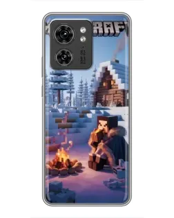 Чехол для OPPO A53 5g с картинкой «Зимний Minecraft»