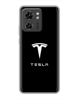 Чехол для OPPO A53 5g с картинкой «Tesla White Logo»