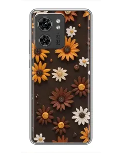 Чехол для OPPO A53 5g с картинкой «Узор из маленьких подсолнухов»