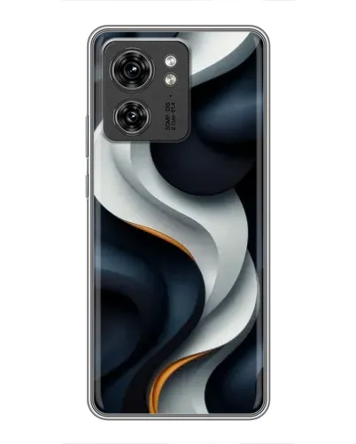Чехол для OPPO A53 5g с картинкой «Объемные черно-белые ленты» Чехол для OPPO A53 5g с картинкой «Объемные черно-белые ленты»