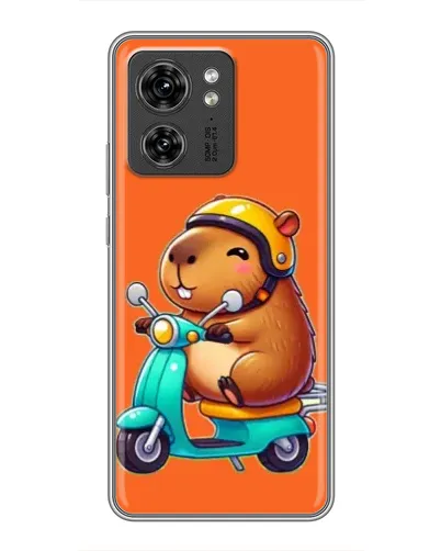 Чехол для OPPO A53 5g с картинкой «Капибара на скутере»