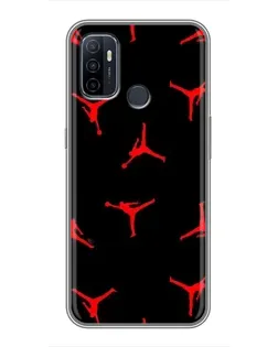 Чехол для OPPO A53 с картинкой «Jordan Red Pattern» Чехол для OPPO A53 с картинкой «Jordan Red Pattern»