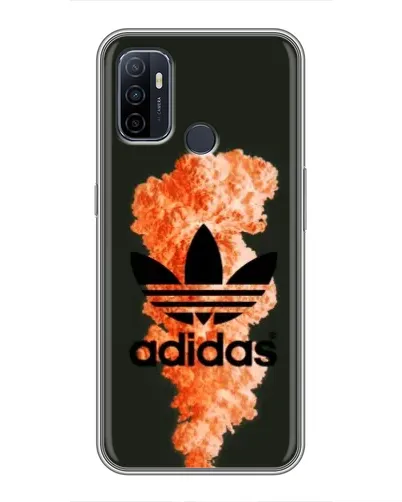 Чехол для OPPO A53 с картинкой «Оранжевый дым Adidas»