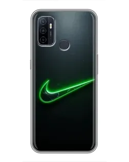Чехол для OPPO A53 с картинкой «Неоновый контур Nike» Чехол для OPPO A53 с картинкой «Неоновый контур Nike»