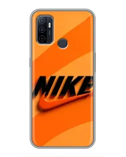 Чехол для OPPO A53 с картинкой «Оранжевый драйв Nike» Чехол для OPPO A53 с картинкой «Оранжевый драйв Nike»