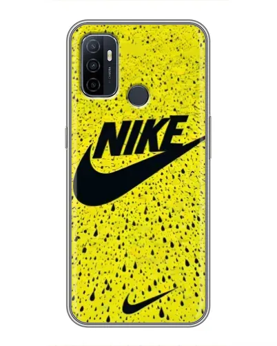 Чехол для OPPO A53 с картинкой «Желтый текстурный Nike»