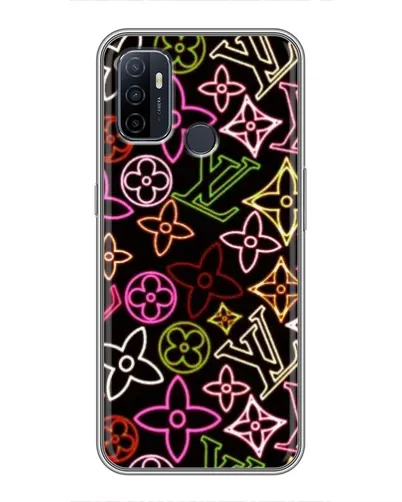 Чехол для OPPO A53 с картинкой «Неоновый микс Nike»