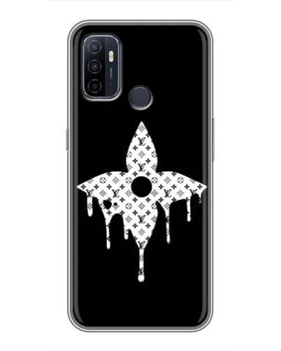 Чехол для OPPO A53 с картинкой «Цветочная монограмма»