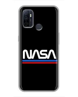 Чехол для OPPO A53 с картинкой «NASA — классика Red Blue» Чехол для OPPO A53 с картинкой «NASA — классика Red Blue»