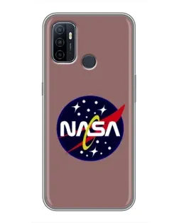 Чехол для OPPO A53 с картинкой «NASA — ретро космос» Чехол для OPPO A53 с картинкой «NASA — ретро космос»