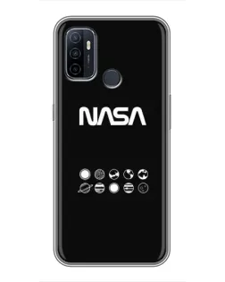 Чехол для OPPO A53 с картинкой «NASA — технический принт» Чехол для OPPO A53 с картинкой «NASA — технический принт»