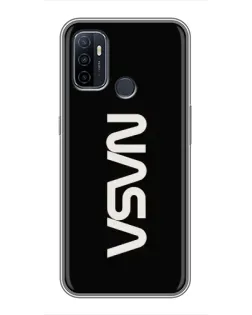 Чехол для OPPO A53 с картинкой «NASA — вертикальный логотип» Чехол для OPPO A53 с картинкой «NASA — вертикальный логотип»