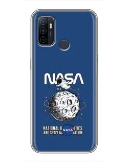 Чехол для OPPO A53 с картинкой «NASA — лунная миссия» Чехол для OPPO A53 с картинкой «NASA — лунная миссия»