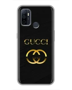 Чохол для OPPO A53 з картинкою «Золотий логотип Gucci»