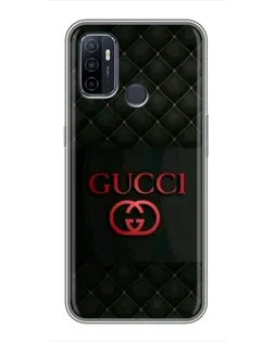 Чохол для OPPO A53 з картинкою «Gucci — стьобаний чорний»