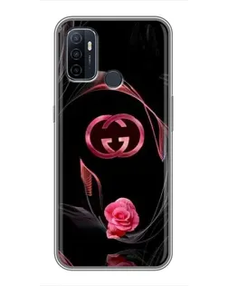 Чохол для OPPO A53 з картинкою «Gucci — неонова троянда»