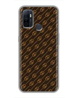 Чохол для OPPO A53 з картинкою «Gucci — золоті діагоналі»