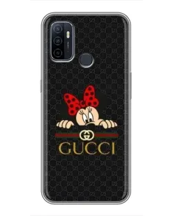 Чохол для OPPO A53 з картинкою «Мінні Маус Gucci — чорний»