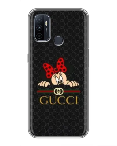 Чохол для OPPO A53 з картинкою «Мінні Маус Gucci — чорний»