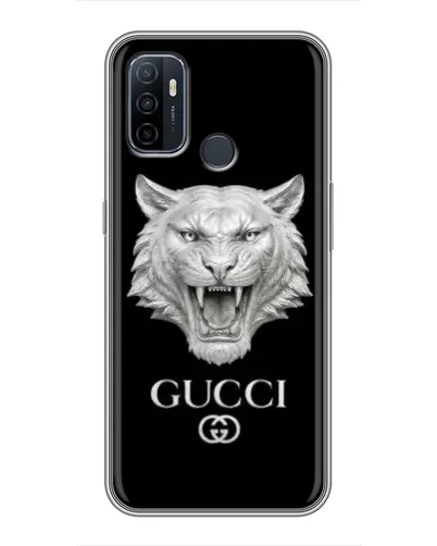 Чохол для OPPO A53 з картинкою «Gucci — срібний лев» Чохол для OPPO A53 з картинкою «Gucci — срібний лев»