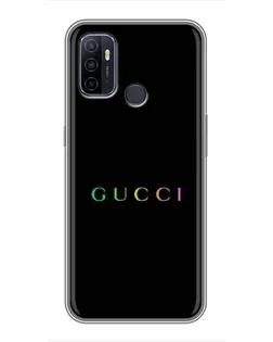 Чохол для OPPO A53 з картинкою «Gucci — неоновий мінімалізм»