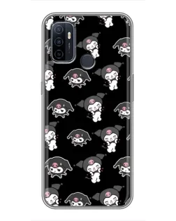 Чехол для OPPO A53 с картинкой «Черный паттерн Kuromi» Чехол для OPPO A53 с картинкой «Черный паттерн Kuromi»