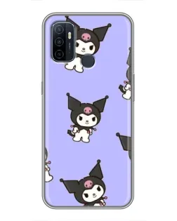 Чехол для OPPO A53 с картинкой «Паттерн с Kuromi» Чехол для OPPO A53 с картинкой «Паттерн с Kuromi»