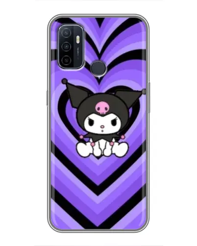 Чехол для OPPO A53 с картинкой «Kuromi и фиолетовые сердца» Чехол для OPPO A53 с картинкой «Kuromi и фиолетовые сердца»