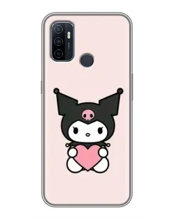 Чехол для OPPO A53 с картинкой «Kuromi и сердце» Чехол для OPPO A53 с картинкой «Kuromi и сердце»