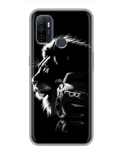Чехол для OPPO A53 с картинкой «BMW и лев» Чехол для OPPO A53 с картинкой «BMW и лев»