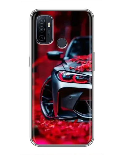 Чехол для OPPO A53 с картинкой «Спортивная BMW и цветы» Чехол для OPPO A53 с картинкой «Спортивная BMW и цветы»