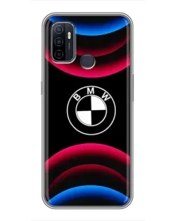 Чехол для OPPO A53 с картинкой «Логотип BMW и неоновые дуги» Чехол для OPPO A53 с картинкой «Логотип BMW и неоновые дуги»
