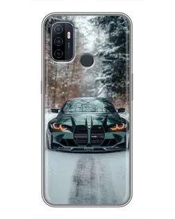 Чехол для OPPO A53 с картинкой «BMW в зимнем лесу» Чехол для OPPO A53 с картинкой «BMW в зимнем лесу»