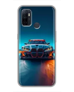 Чехол для OPPO A53 с картинкой «BMW — огни неона» Чехол для OPPO A53 с картинкой «BMW — огни неона»