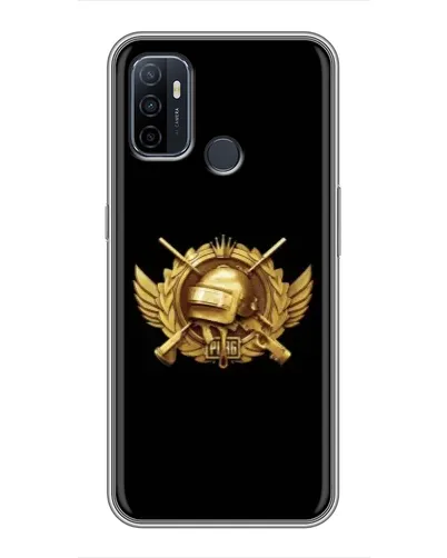 Чехол для OPPO A53 с картинкой «PUBG — оранжевый градиент»