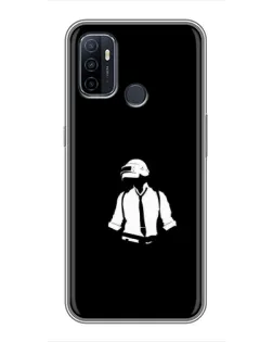 Чехол для OPPO A53 с картинкой «PUBG — белый шлем»